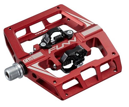 FUNN Mamba Double side SPD - GRS pedals red